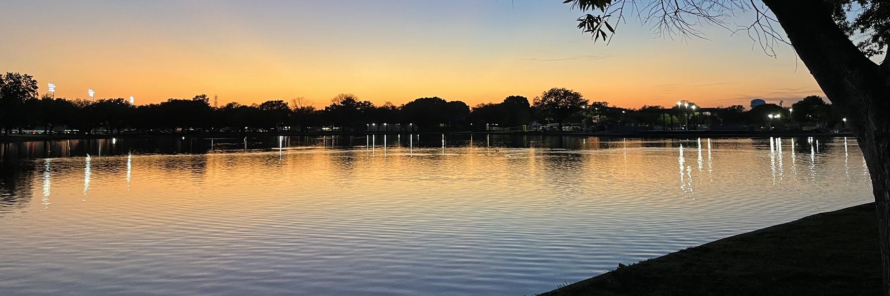 Water at dusk
